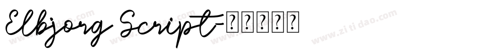 Elbjorg Script字体转换